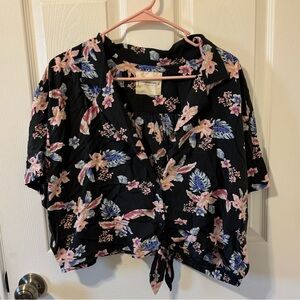 Floral Hawaiian Crop Top